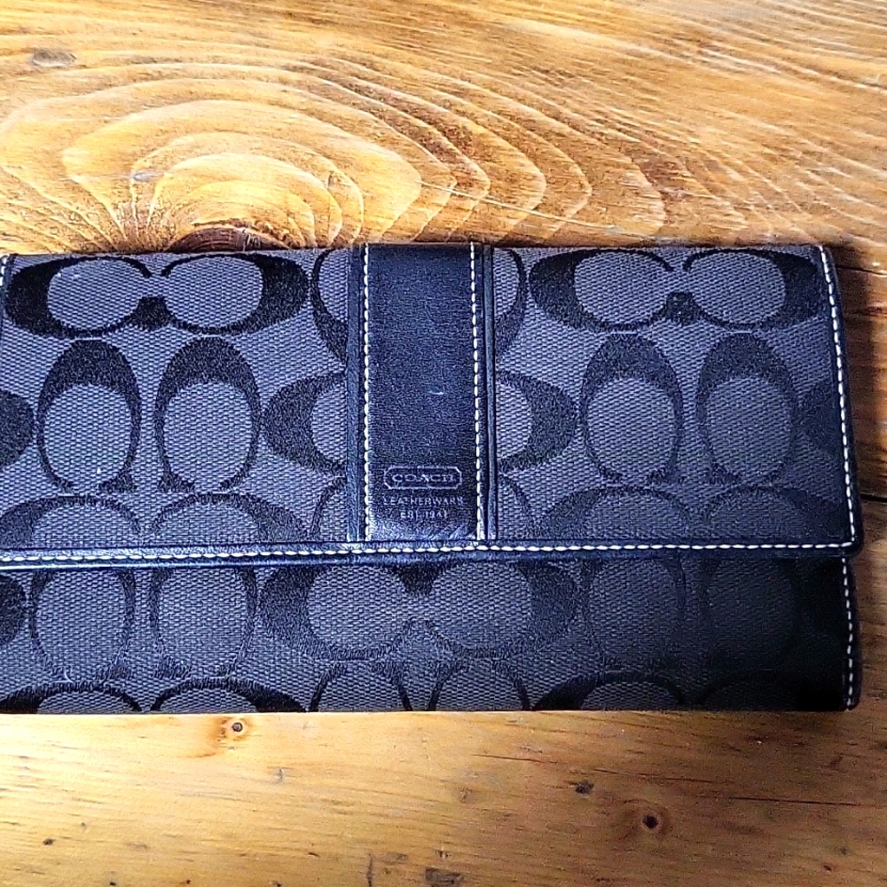 Coach checkbook wallet